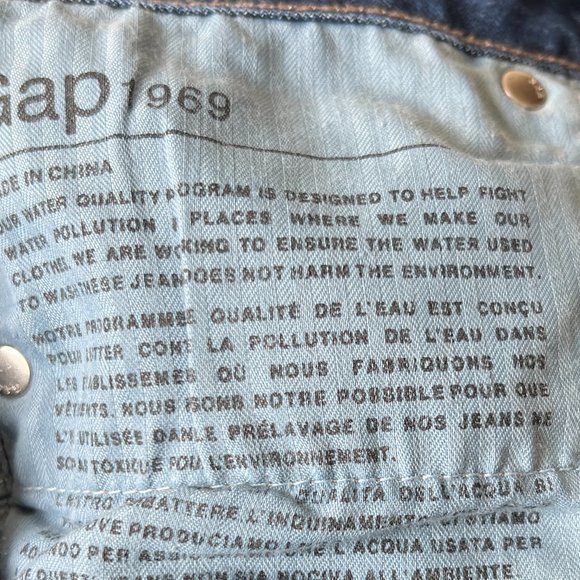 Gently Worn GAP 1969 Women's Real Straight Jeans Medium Denim Blue Wash Stretch - Picture 11 of 12